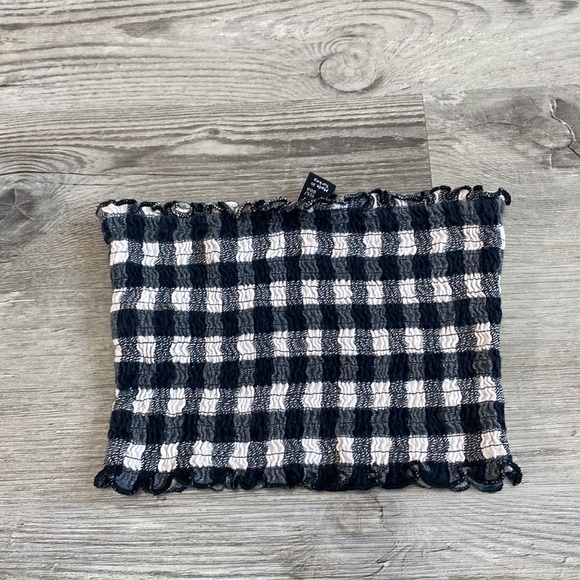 Ruched plaid tube top from New Look - Picture 2 of 3